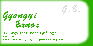 gyongyi banos business card